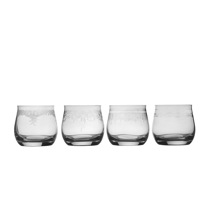 Mikasa Amelia Rocks Double Old Fashioned Glasses, 11.5Ounce, Clear Wayfair
